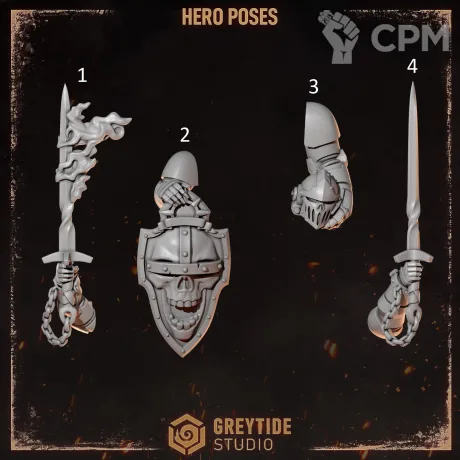 Описание картинки Hero pose Legion of the Damned (Cursed company 2, 1 битц) от Dr. Printicus по цене 80руб | Свободный Рынок Миниатюр - СРМ