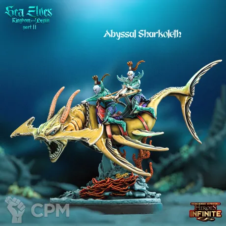 Описание картинки Abyssal Sharkoleth от 3Д-Печка по цене 1 000руб | Свободный Рынок Миниатюр - СРМ