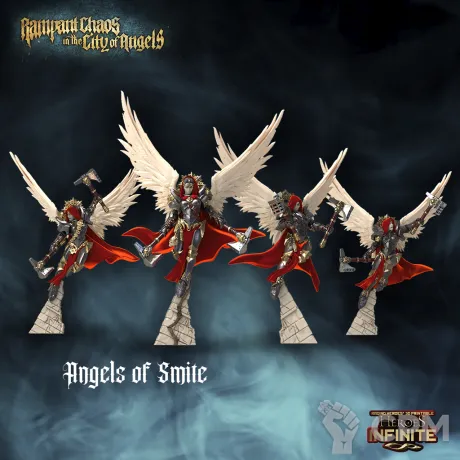 Описание картинки Angels of Smite от 3Д-Печка по цене 2 500руб | Свободный Рынок Миниатюр - СРМ