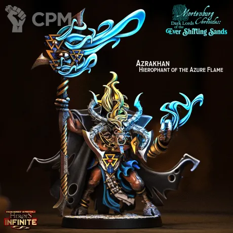 Описание картинки Azrakhan Hierophant of the Azure Flame от 3Д-Печка по цене 1 200руб | Свободный Рынок Миниатюр - СРМ