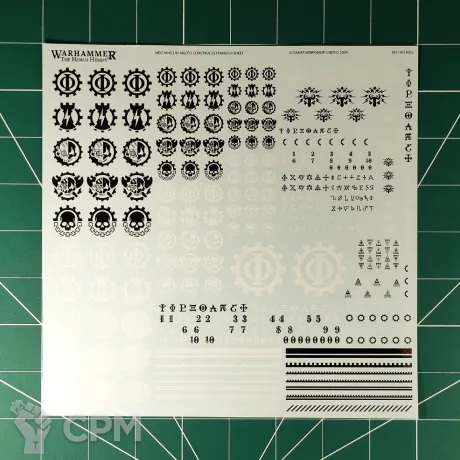 Описание картинки Horus Heresy Mechanicum Macro Constructs Transfer Sheet (Декали) от Vault Boy по цене 798руб | Свободный Рынок Миниатюр - СРМ