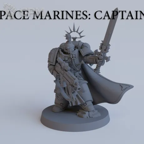 Описание картинки Набор миниатюр Warhammer 40000 Adeptus Astartes: Captain / Космодесант: Капитан от Лавка Приключенца по цене 249руб | Свободный Рынок Миниатюр - СРМ