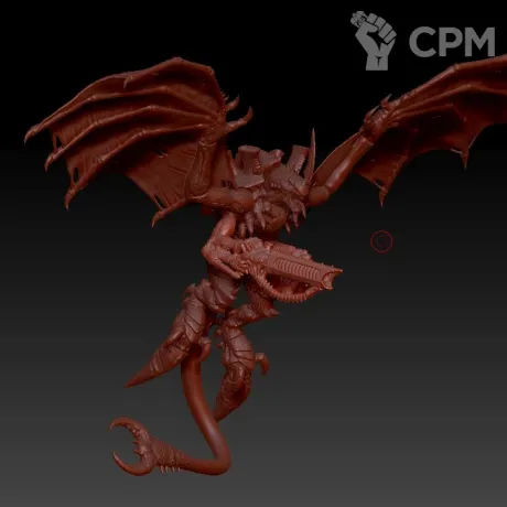 Описание картинки Winged Hive Tyrant от MrMetalHorror по цене 950руб | Свободный Рынок Миниатюр - СРМ