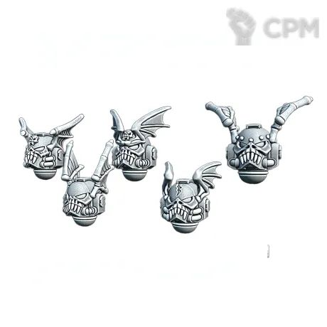 Описание картинки Night Lords - Skull Mask Winged Helmets (x5) от 3D Print Workshop по цене 186руб | Свободный Рынок Миниатюр - СРМ