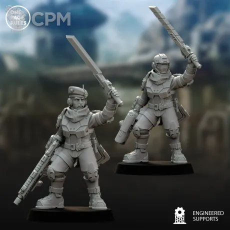 Описание картинки Cadian Castellan/Human Defence Force - Company Leader OPR от Laboratory of Chaos по цене 150руб | Свободный Рынок Миниатюр - СРМ