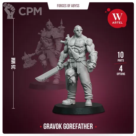 Описание картинки Миниатюра Gravok Gorefather от Артель W по цене 999руб | Свободный Рынок Миниатюр - СРМ