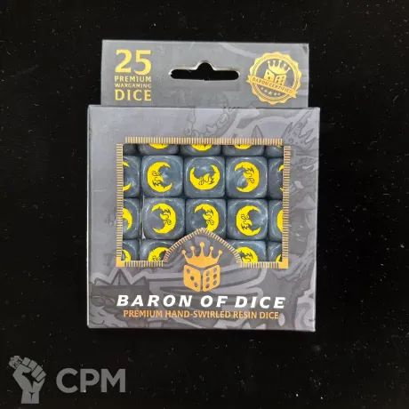 Описание картинки Набор кубов Baron Of Dice: Moon Dice от Akella по цене 5 500руб | Свободный Рынок Миниатюр - СРМ