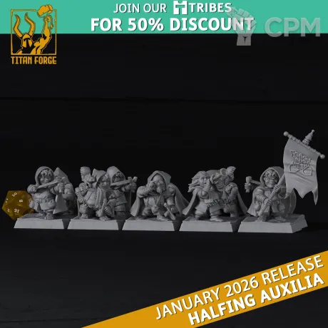 Описание картинки The Hobbit/Halfling Slingers от Barduck Miniatures по цене 1 789руб | Свободный Рынок Миниатюр - СРМ
