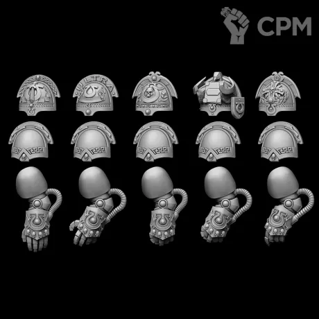 Описание картинки Shoulder pads model “TDA” type Romanus от LDBits по цене 682руб | Свободный Рынок Миниатюр - СРМ