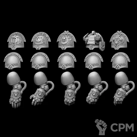 Описание картинки Shoulder pads model “TDA” type Romanus от Bazilevs по цене 597руб | Свободный Рынок Миниатюр - СРМ