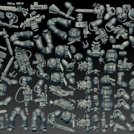 Описание картинки Deathwatch Veterans (Scan) от AxeL's Forge по цене 1 300руб | Свободный Рынок Миниатюр - СРМ