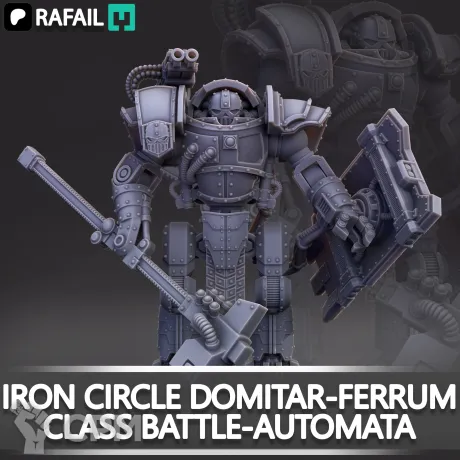 Описание картинки Iron Circle Domitar-Ferrum Class Battle-automata от Naggaroth Night по цене 2 500руб | Свободный Рынок Миниатюр - СРМ