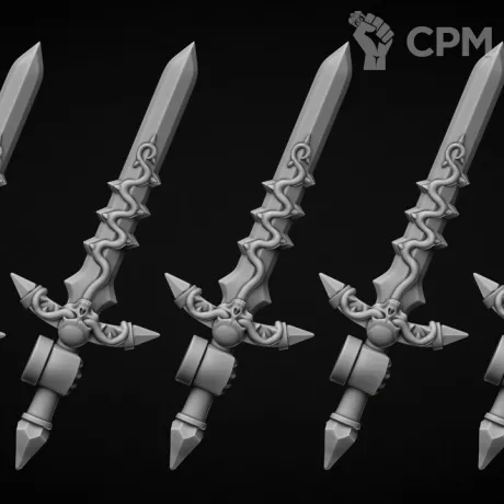 Описание картинки мечи тип Exigo (правая рука) от Bazilevs по цене 497руб | Свободный Рынок Миниатюр - СРМ