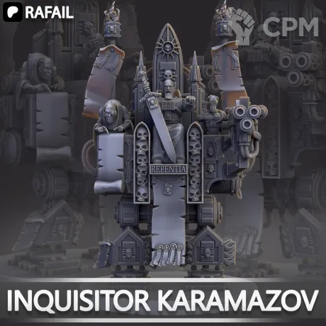 Описание картинки Inquisitor Karamazov от Naggaroth Night по цене 2 500руб | Свободный Рынок Миниатюр - СРМ