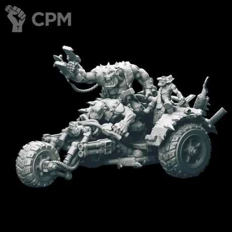 Описание картинки Deffkilla Wartrike от Орки с наГорки по цене 900руб | Свободный Рынок Миниатюр - СРМ