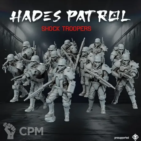 Описание картинки Hades Patrol Shock Troopers от PocketSized Prints по цене 1 700руб | Свободный Рынок Миниатюр - СРМ