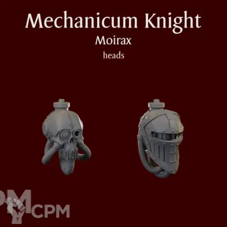 Описание картинки Mechanicum Knight Moirax heads от ForgeNight по цене 250руб | Свободный Рынок Миниатюр - СРМ