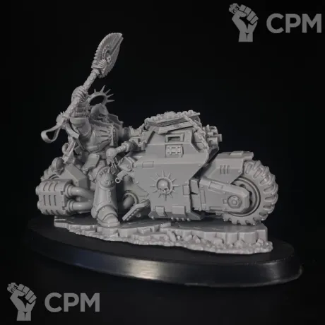 Описание картинки Primaris Chaplain on Bike от KoofWorkshop по цене 1 400руб | Свободный Рынок Миниатюр - СРМ