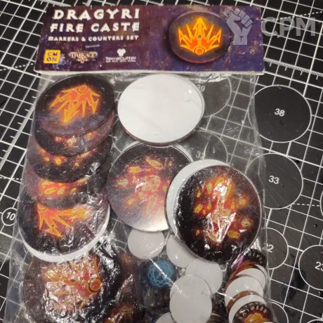 Описание картинки Dragyri fire caste markers &amp; counters set от LesserPandaJr по цене 500руб | Свободный Рынок Миниатюр - СРМ