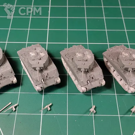 Описание картинки UBX25 M4A3E2 Jumbo Tank x4 от Vault Boy по цене 2 798руб | Свободный Рынок Миниатюр - СРМ