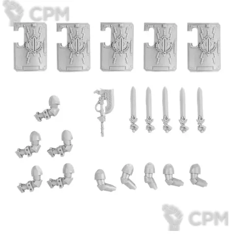 Описание картинки ULTRAMARINES PRAETORIAN BREACHER SHIELDS от TPC по цене 830руб | Свободный Рынок Миниатюр - СРМ