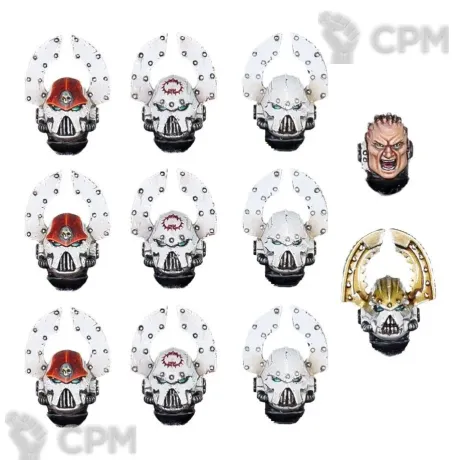 Описание картинки WORLD EATERS MKVI HEADS от TPC по цене 340руб | Свободный Рынок Миниатюр - СРМ
