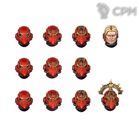 Описание картинки BLOOD ANGELS MKVI HEADS от TPC по цене 340руб | Свободный Рынок Миниатюр - СРМ