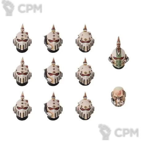 Описание картинки DEATH GUARD MKVI HEADS от TPC по цене 340руб | Свободный Рынок Миниатюр - СРМ