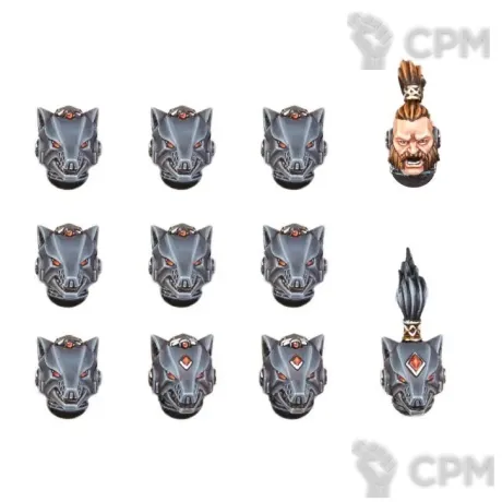 Описание картинки SPACE WOLVES MKVI HEADS от TPC по цене 340руб | Свободный Рынок Миниатюр - СРМ