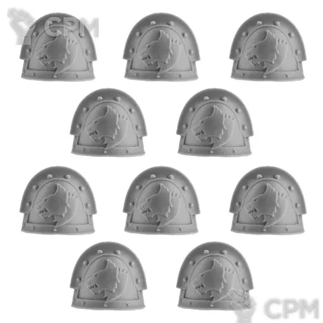 Описание картинки SPACE WOLVES MK III SHOULDER PADS от TPC по цене 340руб | Свободный Рынок Миниатюр - СРМ