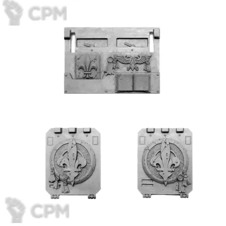 Описание картинки ADEPTA SORORITAS RHINO DOORS AND FRONTPLATE от TPC по цене 370руб | Свободный Рынок Миниатюр - СРМ