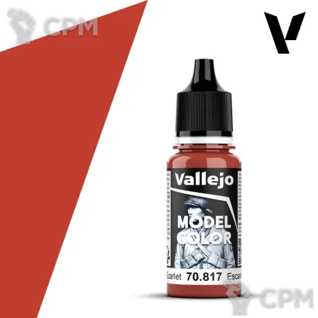 Описание картинки Краска Vallejo Model Color: Scarlet 70.817 от MiniaturesFAN по цене 352руб | Свободный Рынок Миниатюр - СРМ