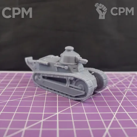 Описание картинки Французский легкий танк Renault FT-17 / масштаб 1:56 / 28mm от DModels по цене 700руб | Свободный Рынок Миниатюр - СРМ