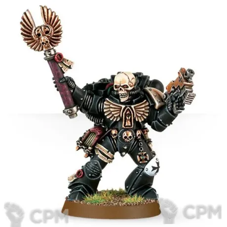 Описание картинки SPACE MARINE CHAPLAIN WITH SKULL HELMET от TPC по цене 410руб | Свободный Рынок Миниатюр - СРМ