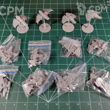 Описание картинки Legions Imperialis Xiphon Interceptor x12 от Каджит по цене 5 998руб | Свободный Рынок Миниатюр - СРМ