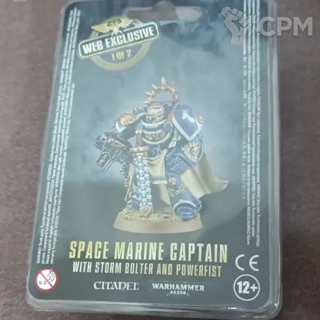 Описание картинки Space Marine Captain  with storm bolter and powerfist. Web Exclusive 1 of 2 от Tigerat по цене 6 000руб | Свободный Рынок Миниатюр - СРМ