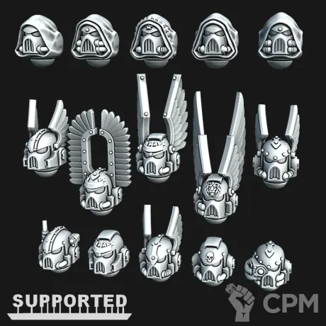 Описание картинки Dark Angels mk7 heads от Helnex workshop  по цене 20руб | Свободный Рынок Миниатюр - СРМ