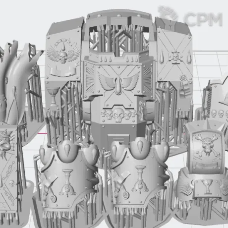 Описание картинки Death Company Dreadnought upgrade pack от Helnex workshop  по цене 600руб | Свободный Рынок Миниатюр - СРМ