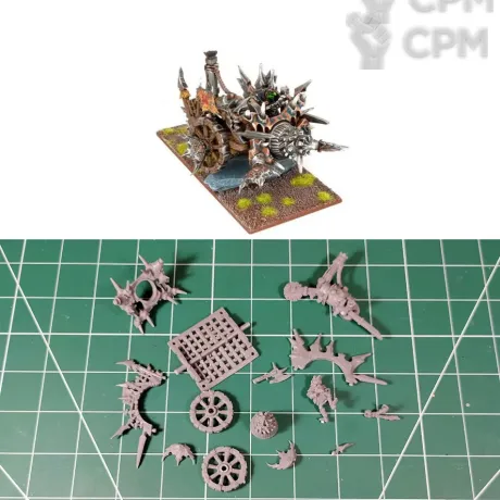 Описание картинки Orcs &amp; Goblins Snotling Pump Wagon (Goblin Mincer) от Каджит по цене 1 498руб | Свободный Рынок Миниатюр - СРМ