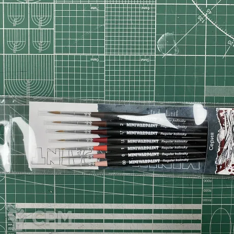 Описание картинки MiniWarPaint набор кистей серия regular от Slobarev  по цене 3 700руб | Свободный Рынок Миниатюр - СРМ