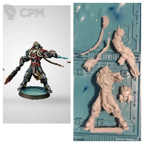 Описание картинки Kornak Gazarot, morat superior warrior-officer (Mk 12) от Greed's storehouse по цене 550руб | Свободный Рынок Миниатюр - СРМ