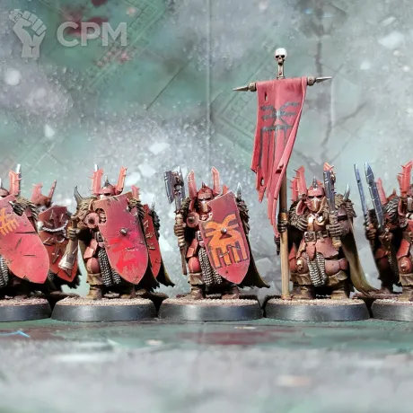 Описание картинки Chaos Warriors of Khorne от Каджит по цене 8 888руб | Свободный Рынок Миниатюр - СРМ