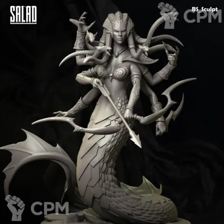 Описание картинки Lady Naga от Naggaroth Night по цене 2 000руб | Свободный Рынок Миниатюр - СРМ