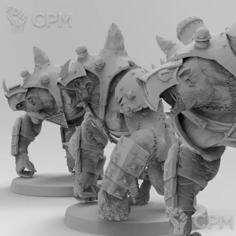 Описание картинки Armored Rat Ogres от Naggaroth Night по цене 1 000руб | Свободный Рынок Миниатюр - СРМ