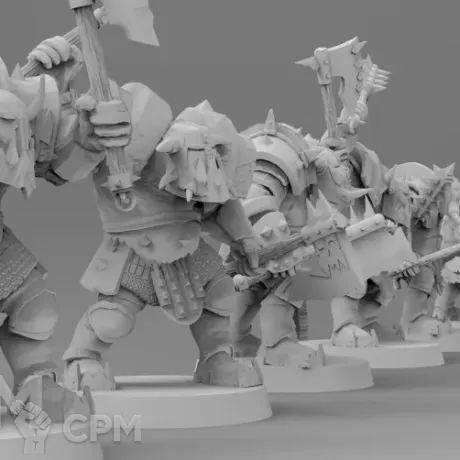 Описание картинки Black Orks (Dual Weapon) от Naggaroth Night по цене 500руб | Свободный Рынок Миниатюр - СРМ