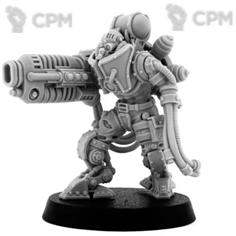 Описание картинки MECHANIC ADEPT BATTLE SERVITOR WITH PLASMA CANNON (HM) от TPC по цене 570руб | Свободный Рынок Миниатюр - СРМ