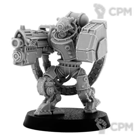 Описание картинки MECHANIC ADEPT BATTLE SERVITOR WITH HEAVY BOLTGUN (HM) от TPC по цене 570руб | Свободный Рынок Миниатюр - СРМ