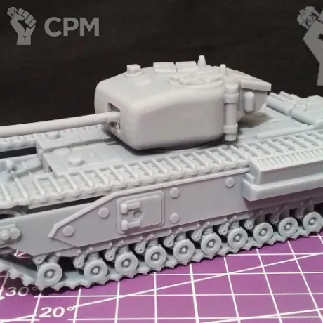 Описание картинки Британский пехотный танк Churchill II / масштаб 1:56 / 28мм от DModels по цене 1 080руб | Свободный Рынок Миниатюр - СРМ
