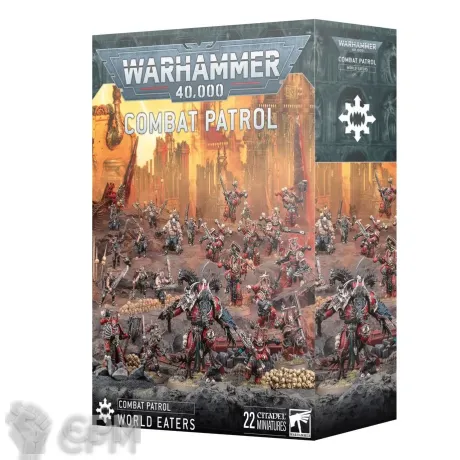 Описание картинки Набор миниатюр Warhammer 40000 COMBAT PATROL: WORLD EATERS 2025 от Дауран по цене 14 000руб | Свободный Рынок Миниатюр - СРМ