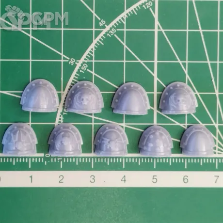 Описание картинки Night Lords Shoulder Pads Mk III от Стальные Небеса по цене 180руб | Свободный Рынок Миниатюр - СРМ